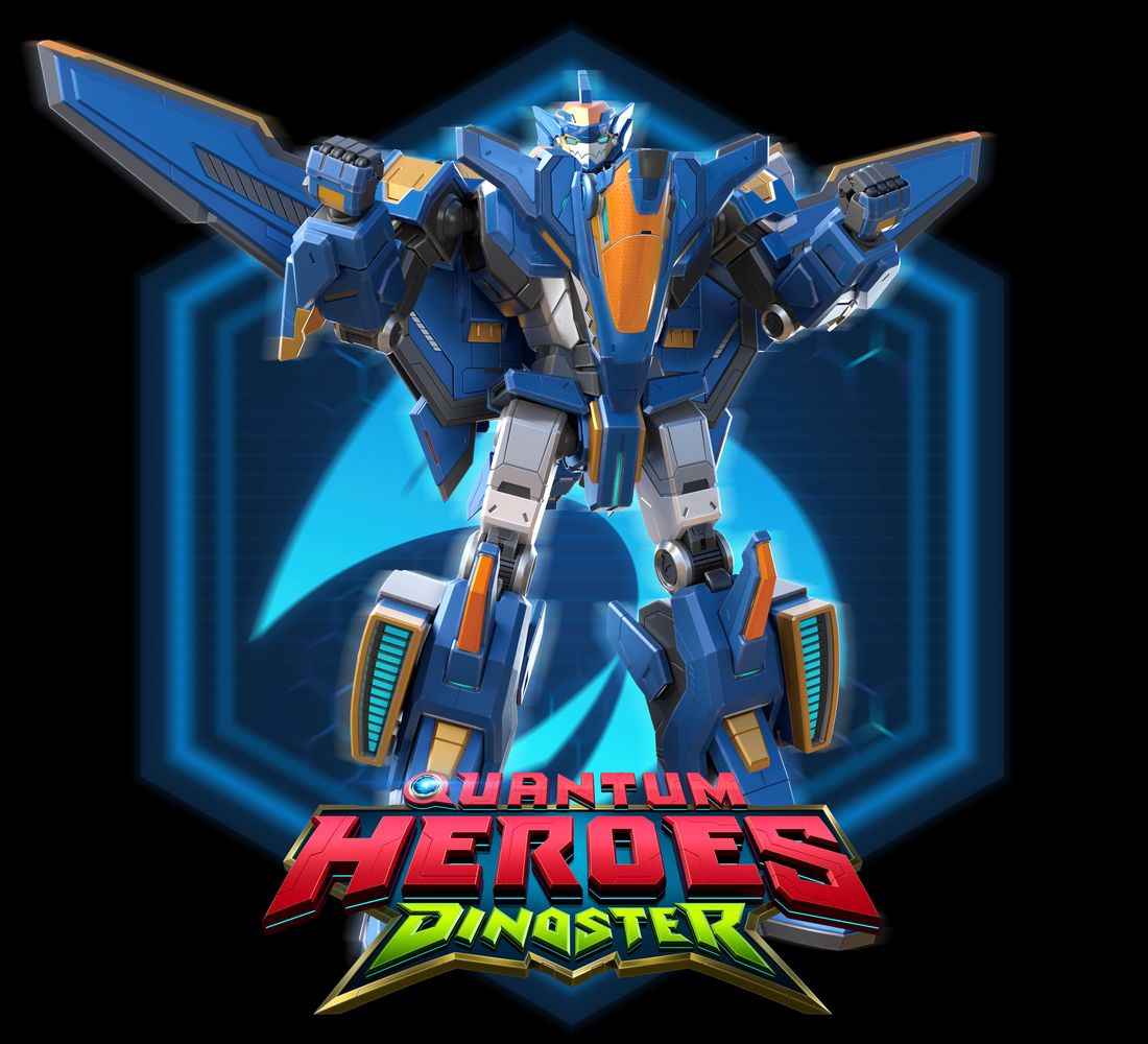 Jaymin in the blue quantum suit